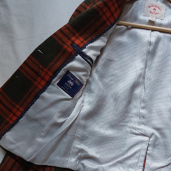 Women's Green and Orange Plaid Jacket - Picture 5 of 8